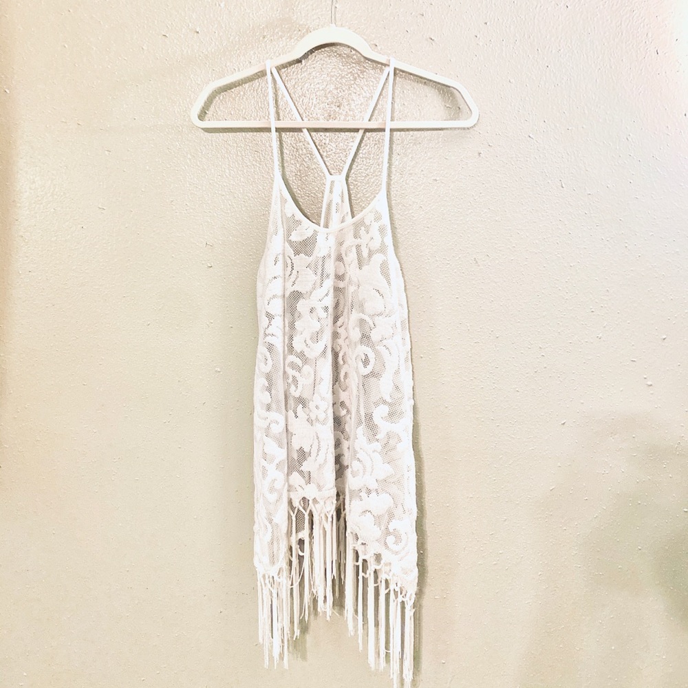 Free People Sheer Embroidery Dress/Top